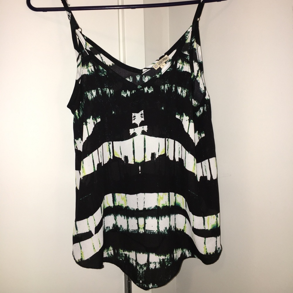 Size small black, white, green,and yellow tank
